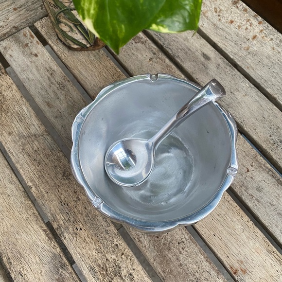 The Pewter Company | Pumpkin Bowl with Spoon | 100% lead free | GUC - Picture 5 of 9